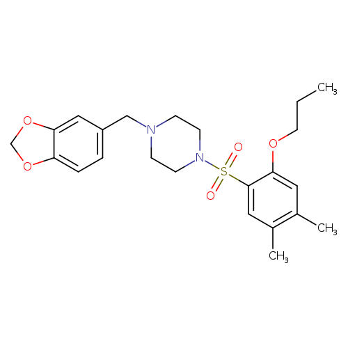 1-[(2H-1,3-benzodioxol-5-yl)methyl]-4-(4,5-dimethyl-2-propoxybenzenesulfonyl)piperazine