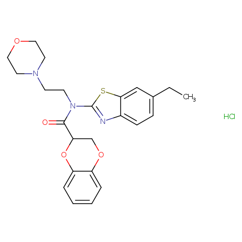 N-(6-ethyl-1,3-benzothiazol-2-yl)-N-[2-(morpholin-4-yl)ethyl]-2,3-dihydro-1,4-benzodioxine-2-carboxamide hydrochloride