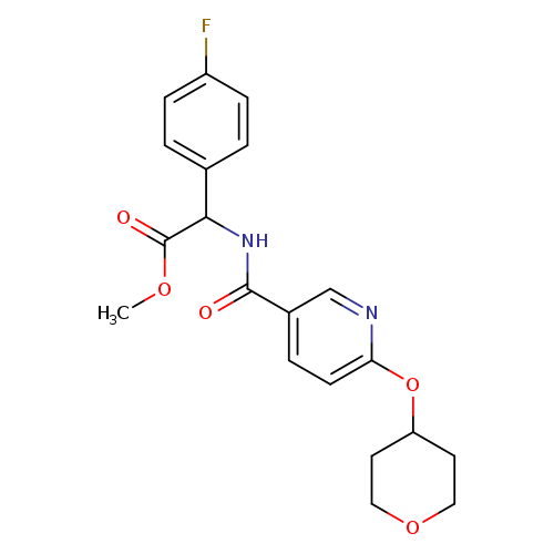 methyl 2-(4-fluorophenyl)-2-{[6-(oxan-4-yloxy)pyridin-3-yl]formamido}acetate