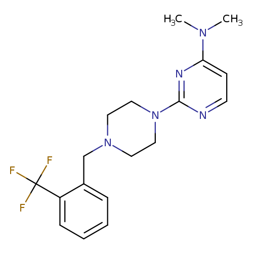 N,N-dimethyl-2-(4-{[2-(trifluoromethyl)phenyl]methyl}piperazin-1-yl)pyrimidin-4-amine