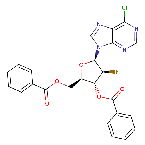 9H-Purine, 6-chloro-9-(3,5-di-O-benzoyl-2-deoxy-2-fluoro-β-D-arabinofuranosyl)-