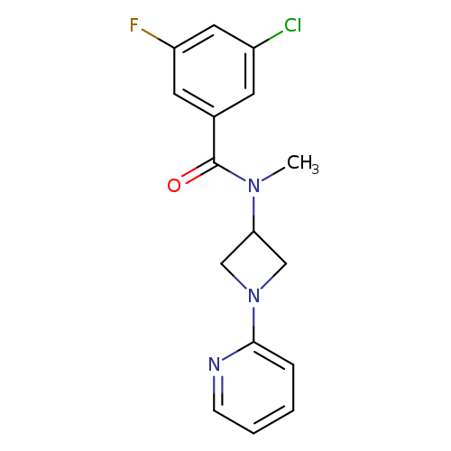 3-chloro-5-fluoro-N-methyl-N-[1-(pyridin-2-yl)azetidin-3-yl]benzamide