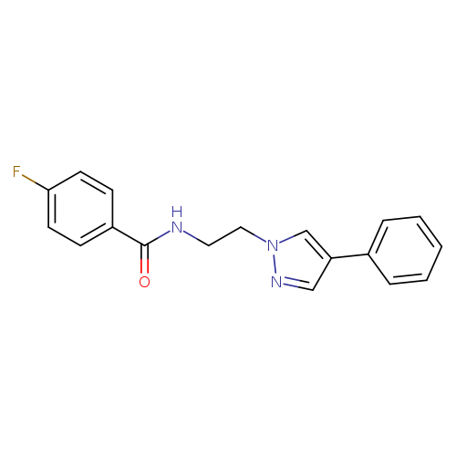 4-fluoro-N-[2-(4-phenyl-1H-pyrazol-1-yl)ethyl]benzamide