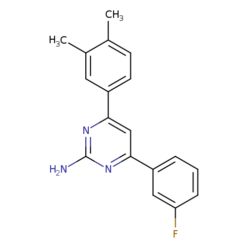 4-(3,4-dimethylphenyl)-6-(3-fluorophenyl)pyrimidin-2-amine