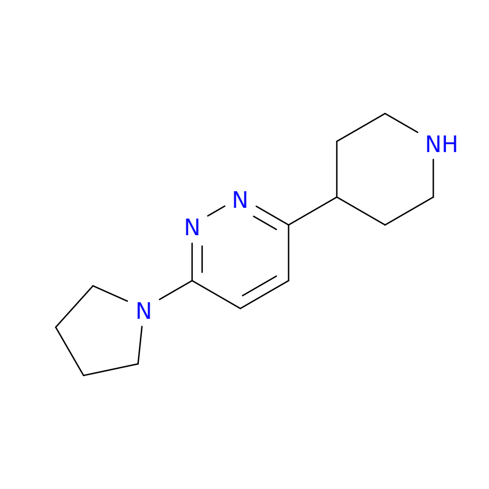 3-(Piperidin-4-yl)-6-(pyrrolidin-1-yl)pyridazine