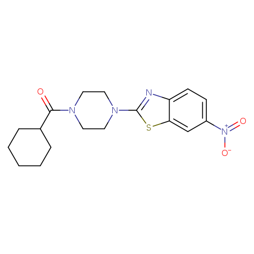 2-(4-cyclohexanecarbonylpiperazin-1-yl)-6-nitro-1,3-benzothiazole