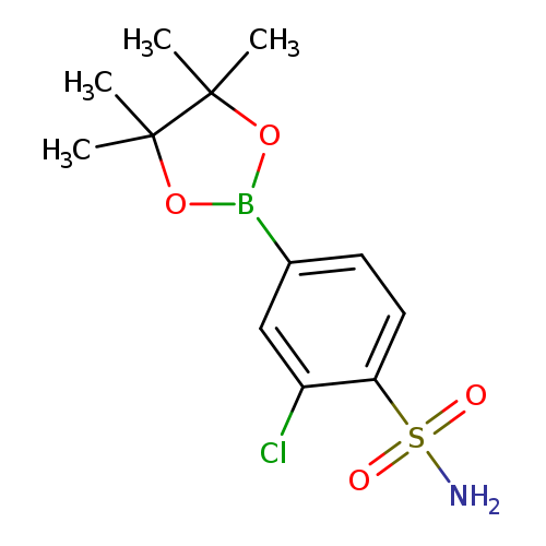 2-Chloro-4-(tetramethyl-1,3,2-dioxaborolan-2-yl)benzene-1-sulfonamide