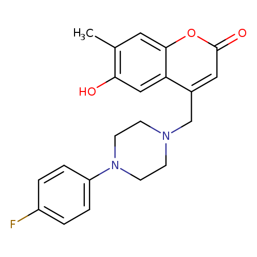 4-{[4-(4-fluorophenyl)piperazin-1-yl]methyl}-6-hydroxy-7-methyl-2H-chromen-2-one