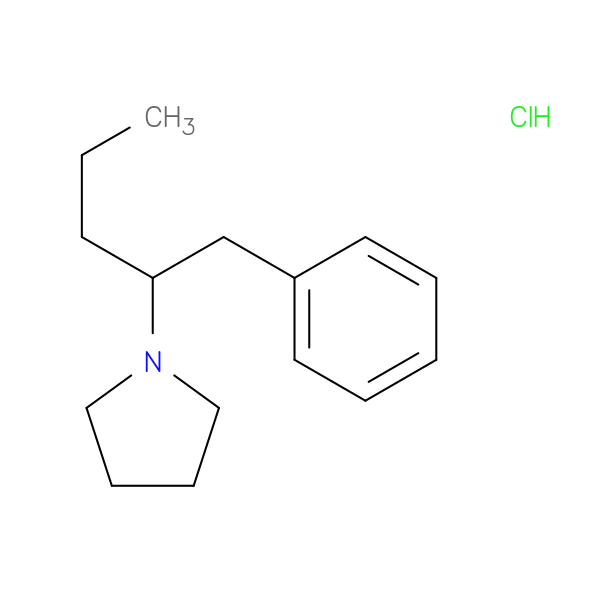 Pyrrolidine,1-[1-(phenylmethyl)butyl]-, hydrochloride (1:1)