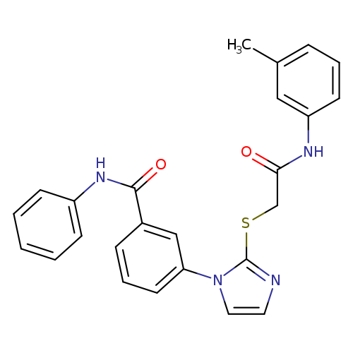 3-[2-({[(3-methylphenyl)carbamoyl]methyl}sulfanyl)-1H-imidazol-1-yl]-N-phenylbenzamide