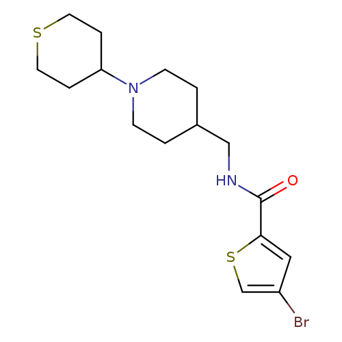4-bromo-N-{[1-(thian-4-yl)piperidin-4-yl]methyl}thiophene-2-carboxamide
