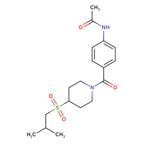 N-{4-[4-(2-methylpropanesulfonyl)piperidine-1-carbonyl]phenyl}acetamide