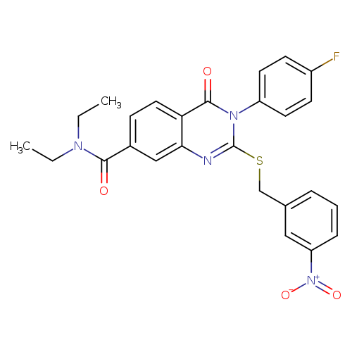 N,N-diethyl-3-(4-fluorophenyl)-2-{[(3-nitrophenyl)methyl]sulfanyl}-4-oxo-3,4-dihydroquinazoline-7-carboxamide