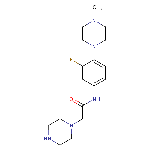 N-[3-fluoro-4-(4-methylpiperazin-1-yl)phenyl]-2-(piperazin-1-yl)acetamide