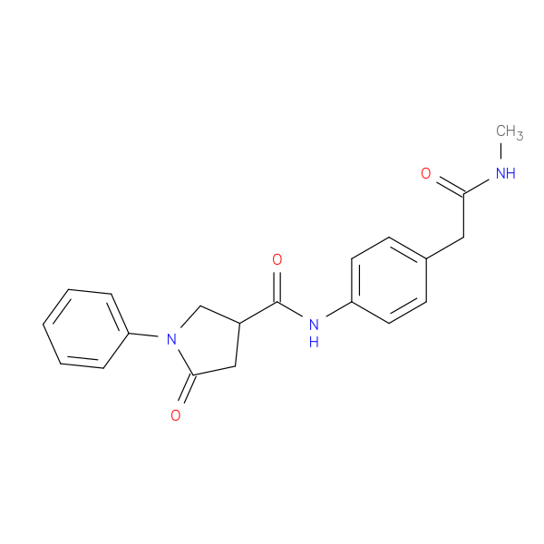 N-{4-[(methylcarbamoyl)methyl]phenyl}-5-oxo-1-phenylpyrrolidine-3-carboxamide