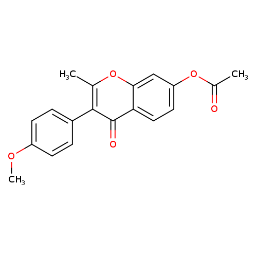 3-(4-METHOXYPHENYL)-2-METHYL-4-OXO-4H-CHROMEN-7-YL ACETATE