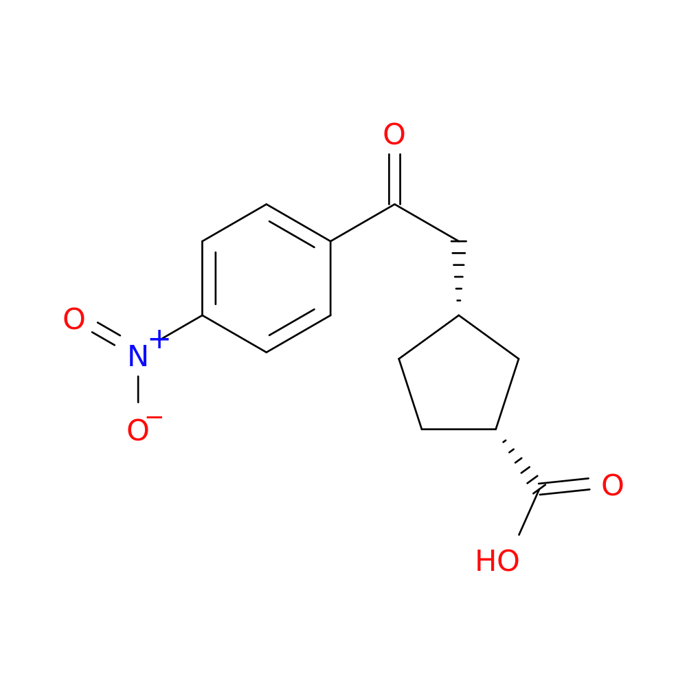 cis-3-[2-Oxo-2-(4-nitrophenyl)ethyl]cyclopentane-1-carboxylic acid