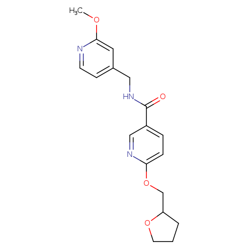 N-[(2-methoxypyridin-4-yl)methyl]-6-[(oxolan-2-yl)methoxy]pyridine-3-carboxamide