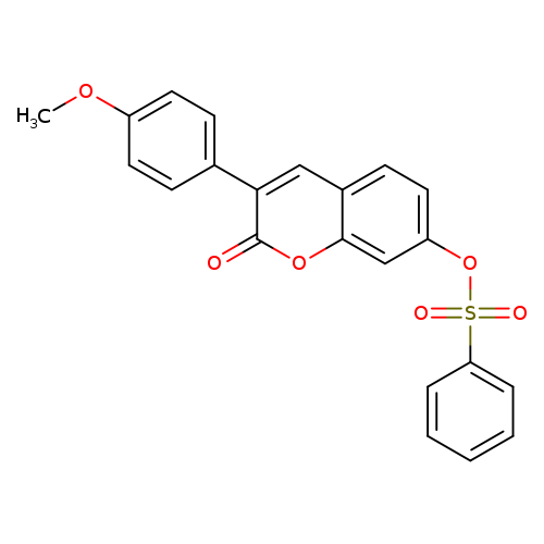 3-(4-methoxyphenyl)-2-oxo-2H-chromen-7-yl benzenesulfonate
