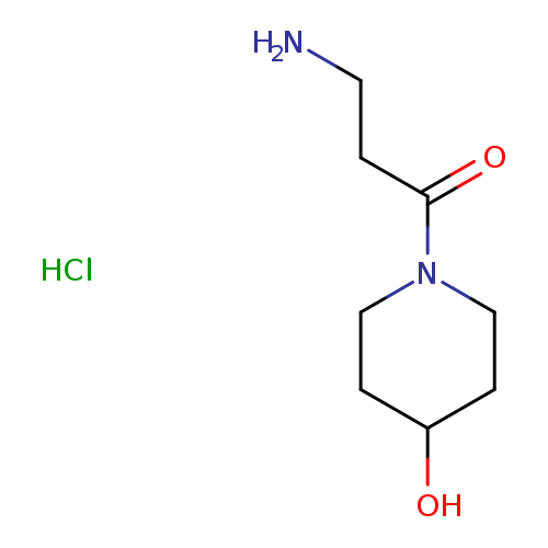 3-Amino-1-(4-hydroxypiperidin-1-yl)propan-1-one hydrochloride