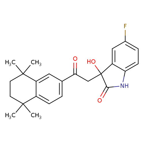 5-fluoro-3-hydroxy-3-[2-oxo-2-(5,5,8,8-tetramethyl-5,6,7,8-tetrahydronaphthalen-2-yl)ethyl]-2,3-dihydro-1H-indol-2-one