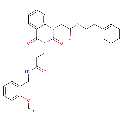 3-[1-({[2-(cyclohex-1-en-1-yl)ethyl]carbamoyl}methyl)-2,4-dioxo-1,2,3,4-tetrahydroquinazolin-3-yl]-N-[(2-methoxyphenyl)methyl]propanamide