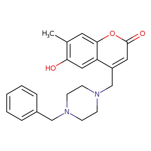 4-[(4-benzylpiperazin-1-yl)methyl]-6-hydroxy-7-methyl-2H-chromen-2-one