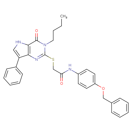 N-[4-(benzyloxy)phenyl]-2-({3-butyl-4-oxo-7-phenyl-3H,4H,5H-pyrrolo[3,2-d]pyrimidin-2-yl}sulfanyl)acetamide
