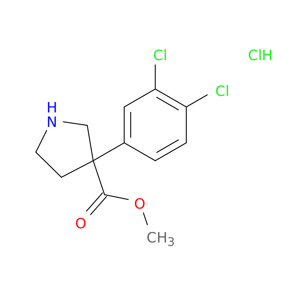 methyl 3-(3,4-dichlorophenyl)pyrrolidine-3-carboxylate hydrochloride