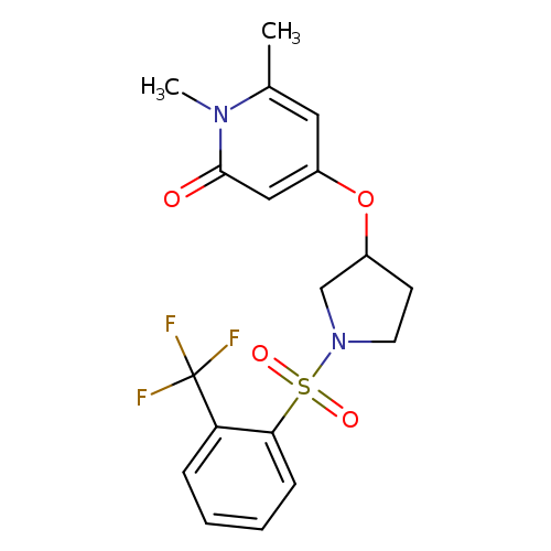 1,6-dimethyl-4-({1-[2-(trifluoromethyl)benzenesulfonyl]pyrrolidin-3-yl}oxy)-1,2-dihydropyridin-2-one