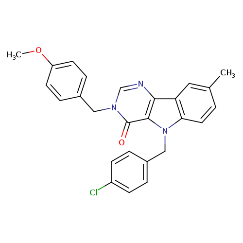 5-[(4-chlorophenyl)methyl]-3-[(4-methoxyphenyl)methyl]-8-methyl-3H,4H,5H-pyrimido[5,4-b]indol-4-one