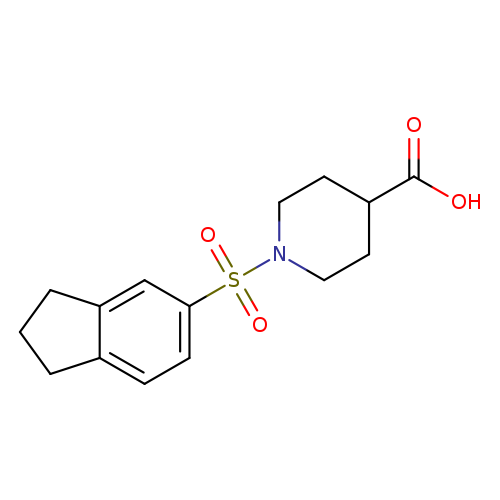 1-(2,3-dihydro-1H-indene-5-sulfonyl)piperidine-4-carboxylic acid