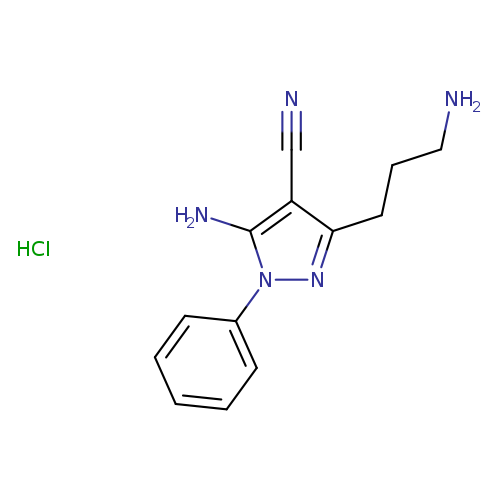 5-Amino-3-(3-aminopropyl)-1-phenyl-1h-pyrazole-4-carbonitrile hydrochloride