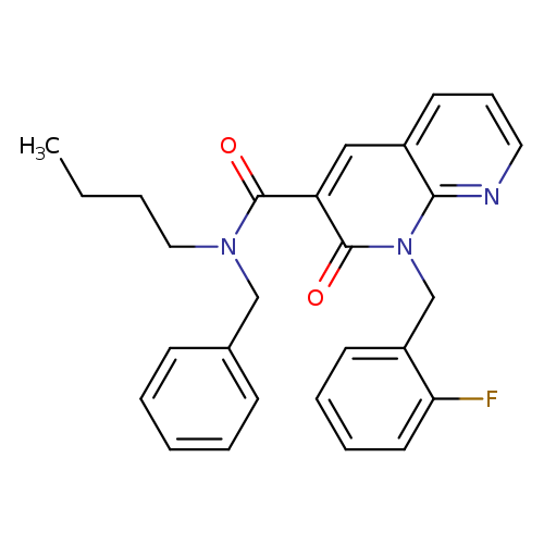 N-benzyl-N-butyl-1-[(2-fluorophenyl)methyl]-2-oxo-1,2-dihydro-1,8-naphthyridine-3-carboxamide