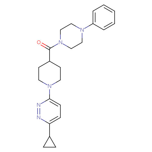 3-cyclopropyl-6-[4-(4-phenylpiperazine-1-carbonyl)piperidin-1-yl]pyridazine