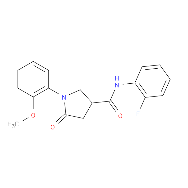 N-(2-fluorophenyl)-1-(2-methoxyphenyl)-5-oxopyrrolidine-3-carboxamide