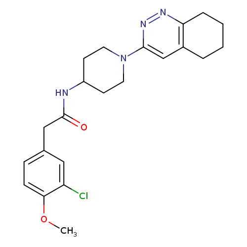 2-(3-chloro-4-methoxyphenyl)-N-[1-(5,6,7,8-tetrahydrocinnolin-3-yl)piperidin-4-yl]acetamide
