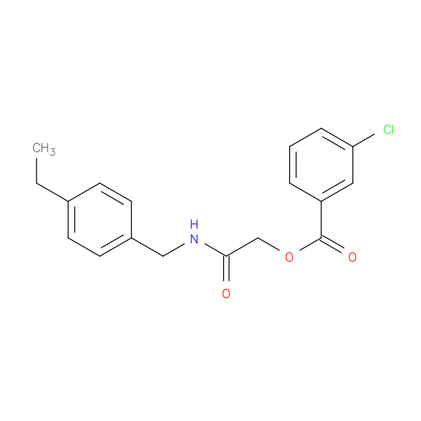 {[(4-ethylphenyl)methyl]carbamoyl}methyl 3-chlorobenzoate