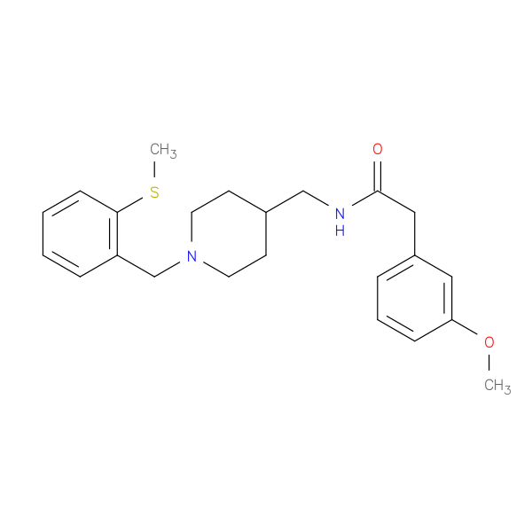2-(3-methoxyphenyl)-N-[(1-{[2-(methylsulfanyl)phenyl]methyl}piperidin-4-yl)methyl]acetamide