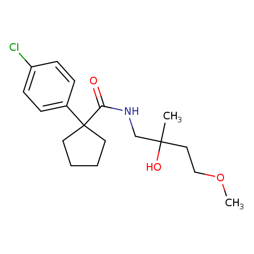 1-(4-chlorophenyl)-N-(2-hydroxy-4-methoxy-2-methylbutyl)cyclopentane-1-carboxamide