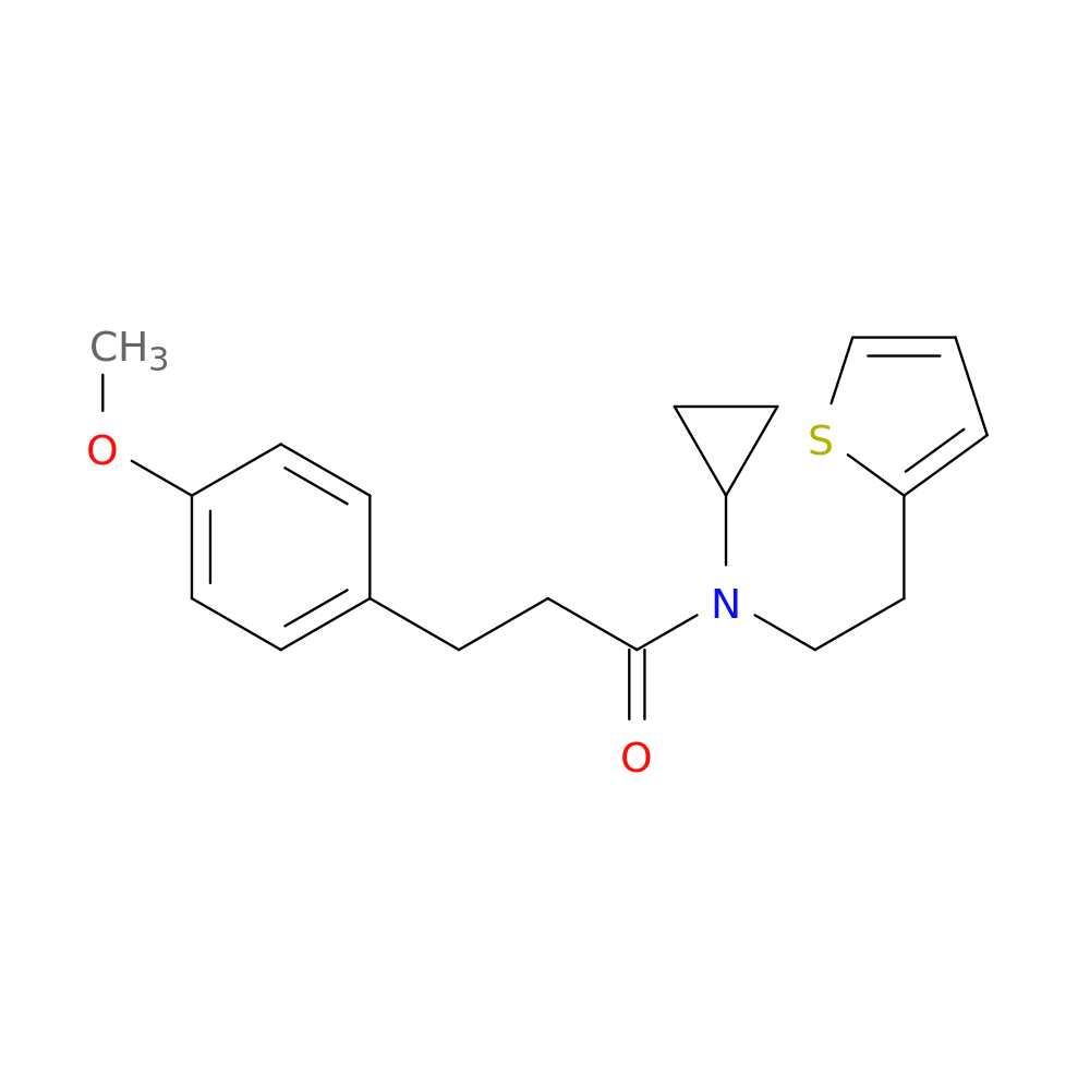 N-cyclopropyl-3-(4-methoxyphenyl)-N-[2-(thiophen-2-yl)ethyl]propanamide