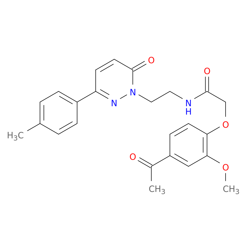 2-(4-acetyl-2-methoxyphenoxy)-N-{2-[3-(4-methylphenyl)-6-oxo-1,6-dihydropyridazin-1-yl]ethyl}acetamide