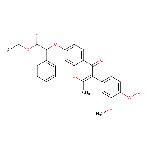 ethyl 2-{[3-(3,4-dimethoxyphenyl)-2-methyl-4-oxo-4H-chromen-7-yl]oxy}-2-phenylacetate