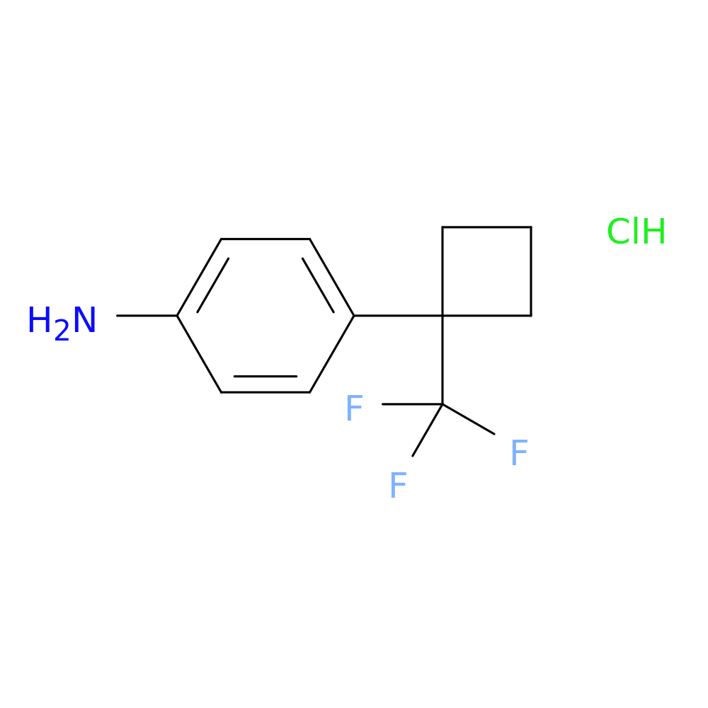 4-[1-(trifluoromethyl)cyclobutyl]aniline hydrochloride