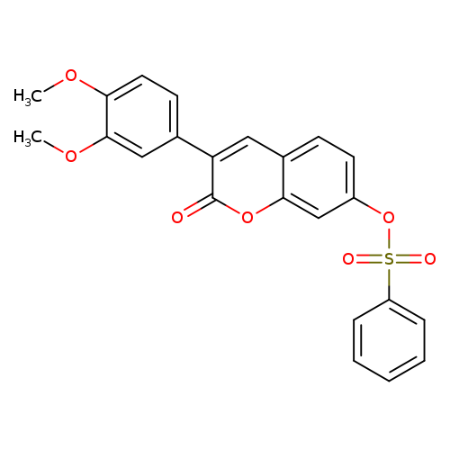 3-(3,4-dimethoxyphenyl)-2-oxo-2H-chromen-7-yl benzenesulfonate
