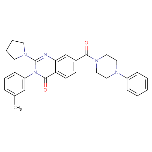 3-(3-methylphenyl)-7-(4-phenylpiperazine-1-carbonyl)-2-(pyrrolidin-1-yl)-3,4-dihydroquinazolin-4-one