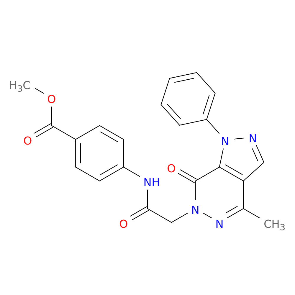 methyl 4-(2-{4-methyl-7-oxo-1-phenyl-1H,6H,7H-pyrazolo[3,4-d]pyridazin-6-yl}acetamido)benzoate