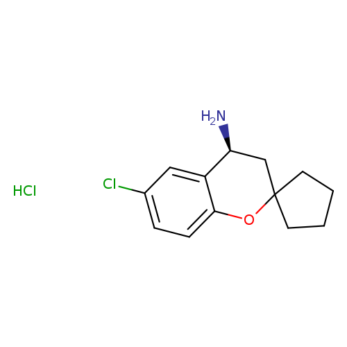 (4S)-6-chloro-3,4-dihydrospiro[1-benzopyran-2,1'-cyclopentane]-4-amine hydrochloride