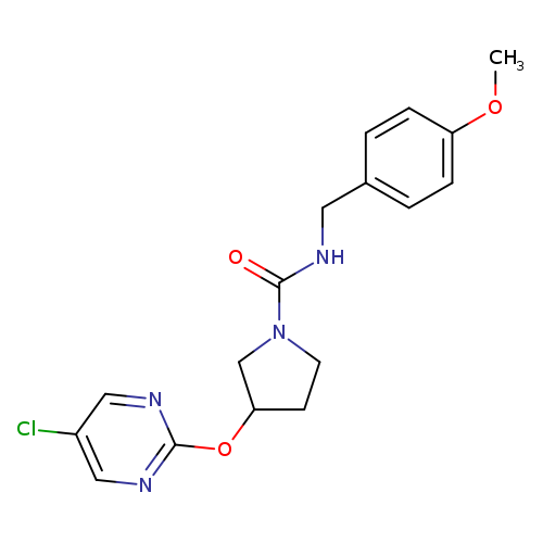 3-[(5-chloropyrimidin-2-yl)oxy]-N-[(4-methoxyphenyl)methyl]pyrrolidine-1-carboxamide
