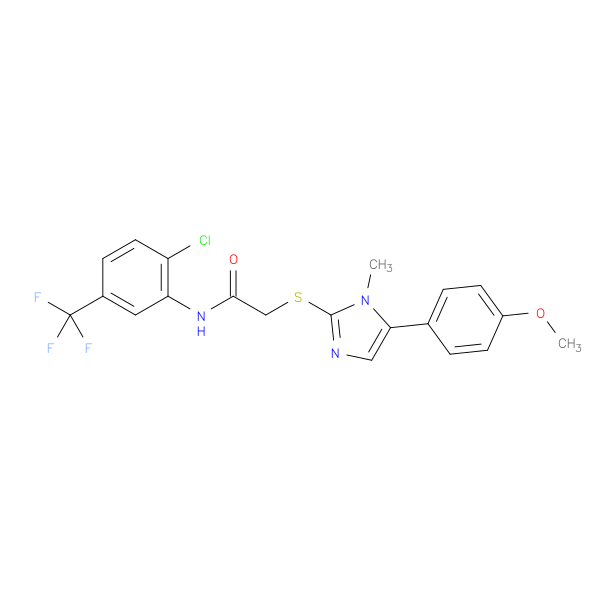 N-[2-chloro-5-(trifluoromethyl)phenyl]-2-{[5-(4-methoxyphenyl)-1-methyl-1H-imidazol-2-yl]sulfanyl}acetamide